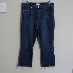 Dark Blue Loft Crop Jeans